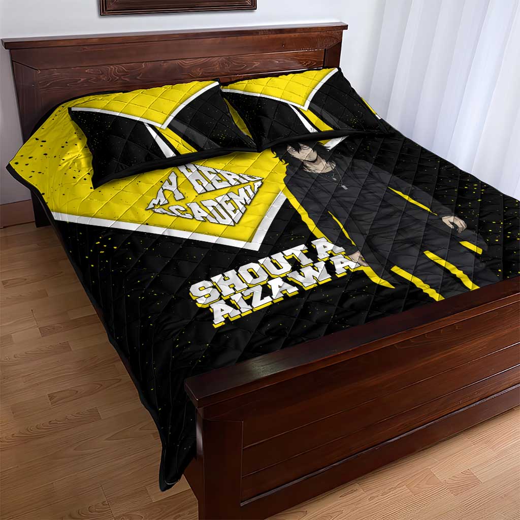 Shouta Aizawa My Hero Academia Quilt Bed Set Anime Grunge Splatter Graphic Style