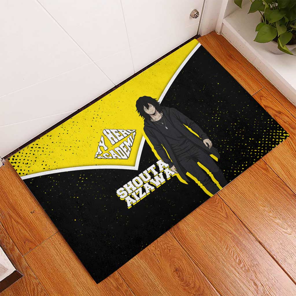 Shouta Aizawa My Hero Academia Rubber Doormat Anime Grunge Splatter Graphic Style