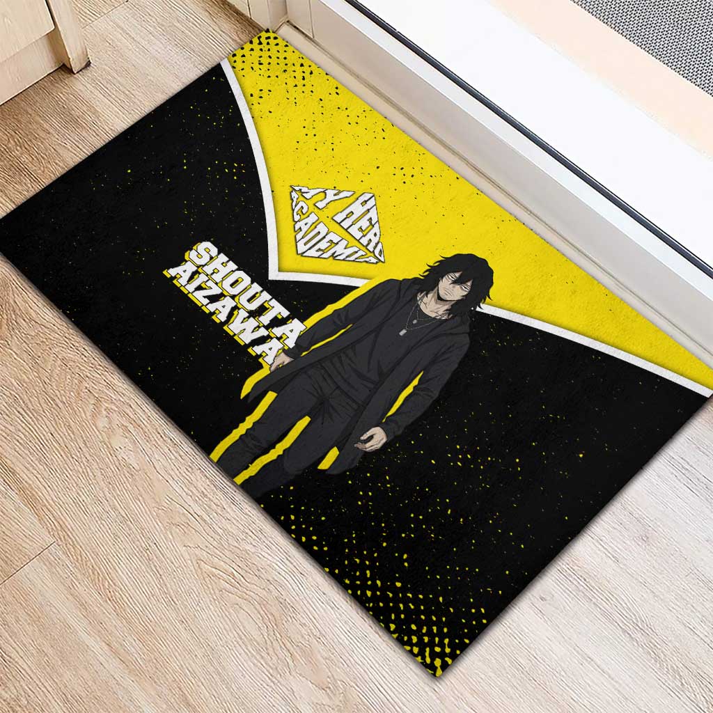 Shouta Aizawa My Hero Academia Rubber Doormat Anime Grunge Splatter Graphic Style