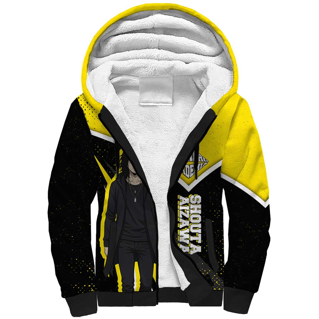 Shouta Aizawa My Hero Academia Sherpa Hoodie Anime Grunge Splatter Graphic Style