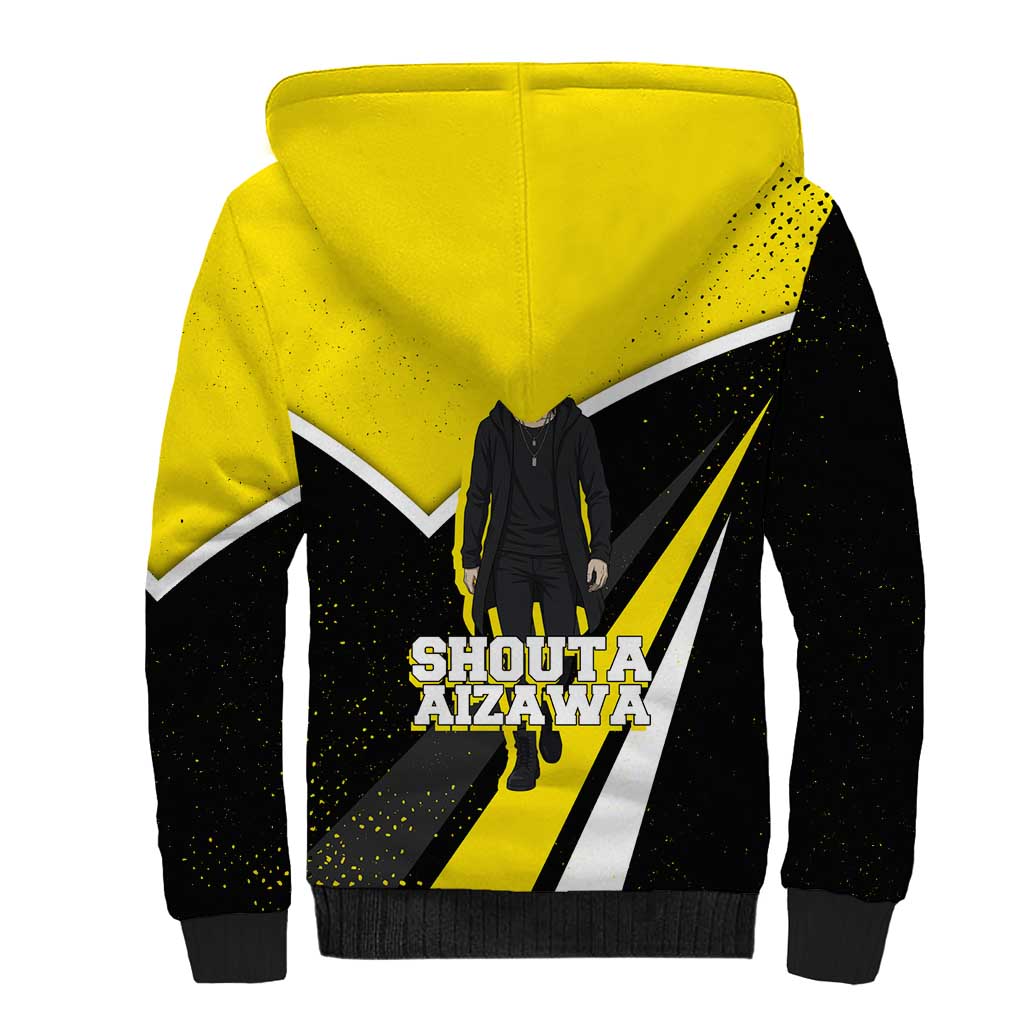 Shouta Aizawa My Hero Academia Sherpa Hoodie Anime Grunge Splatter Graphic Style