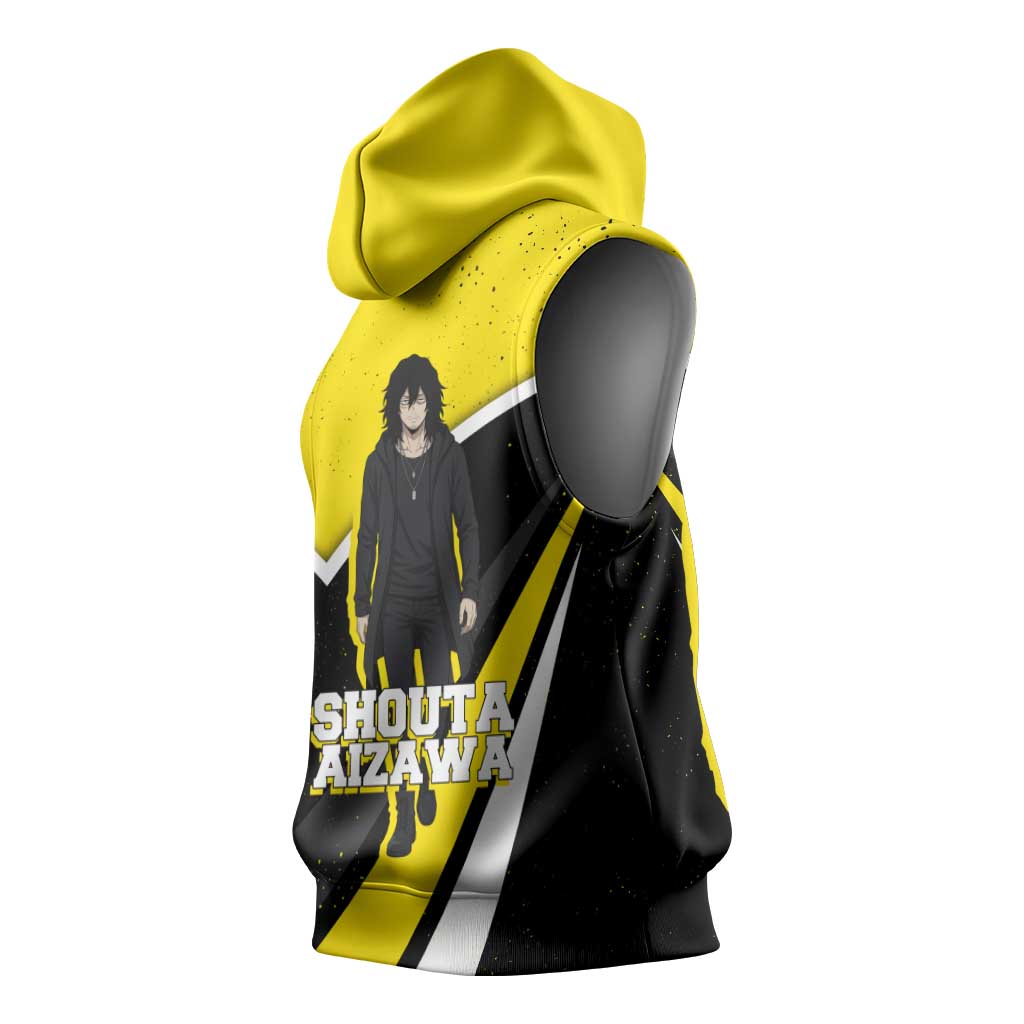 Shouta Aizawa My Hero Academia Sleeveless Hoodie Anime Grunge Splatter Graphic Style