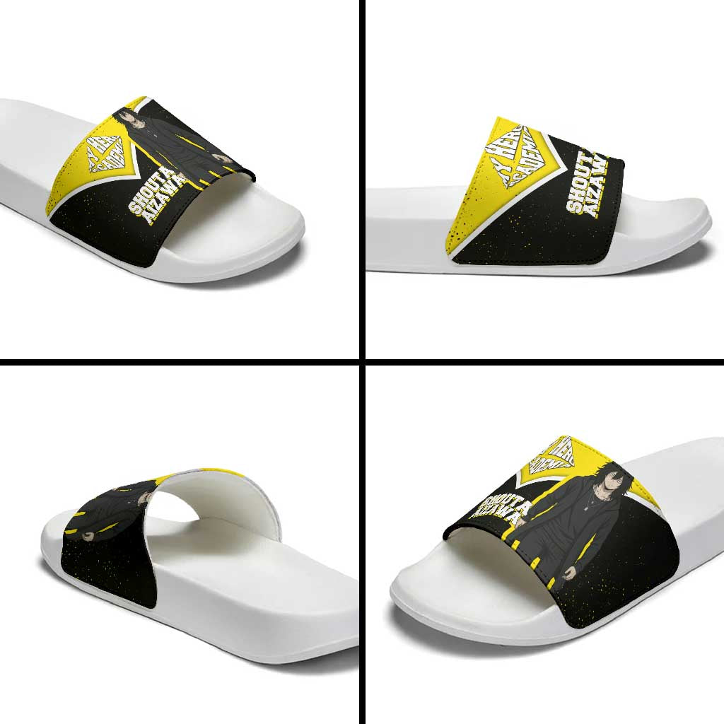 Shouta Aizawa My Hero Academia Slide Sandals Anime Grunge Splatter Graphic Style