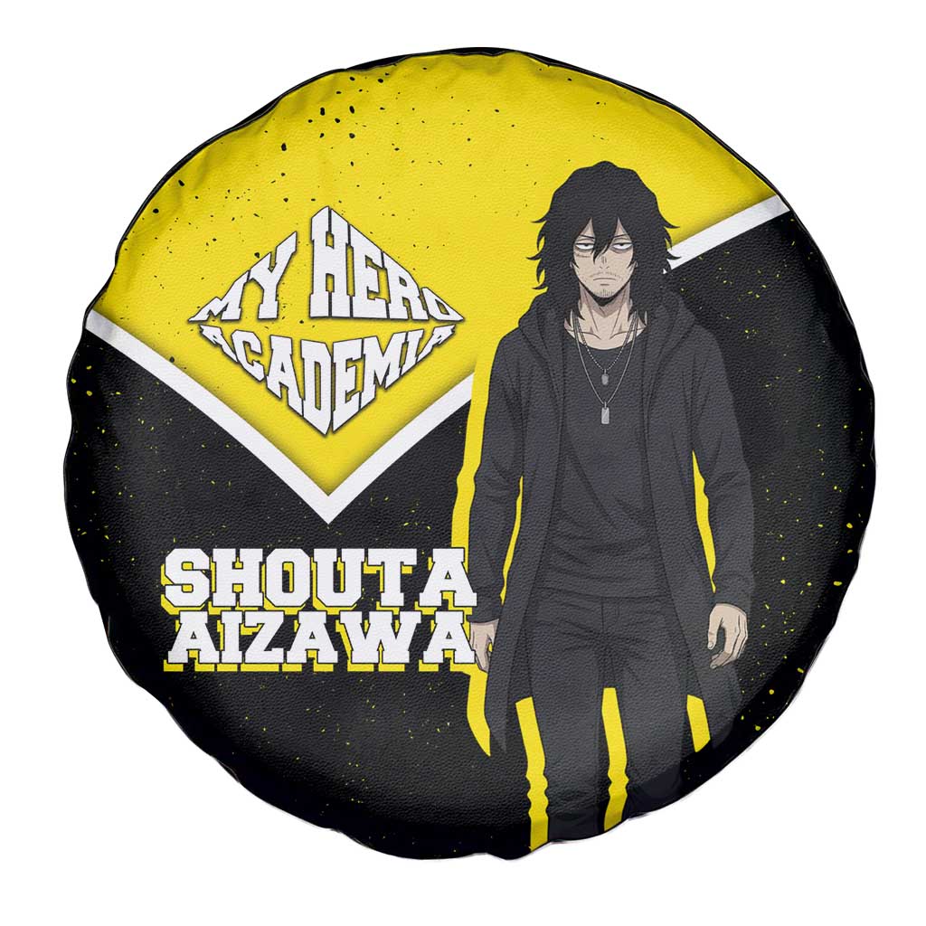 Shouta Aizawa My Hero Academia Spare Tire Cover Anime Grunge Splatter Graphic Style