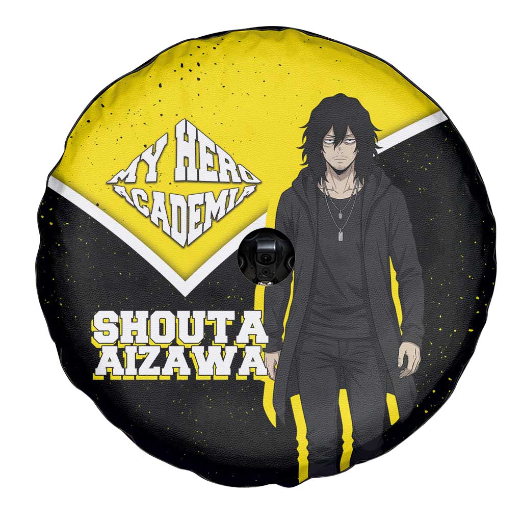 Shouta Aizawa My Hero Academia Spare Tire Cover Anime Grunge Splatter Graphic Style