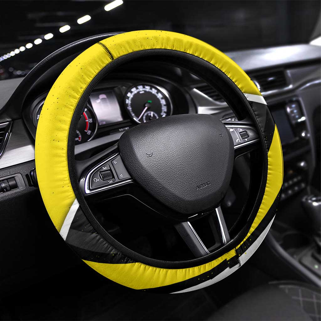Shouta Aizawa My Hero Academia Steering Wheel Cover Anime Grunge Splatter Graphic Style