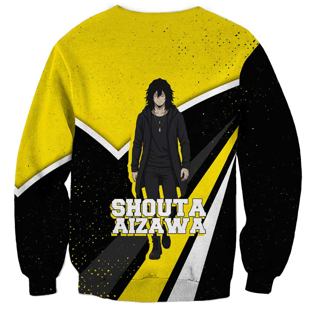 Shouta Aizawa My Hero Academia Sweatshirt Anime Grunge Splatter Graphic Style
