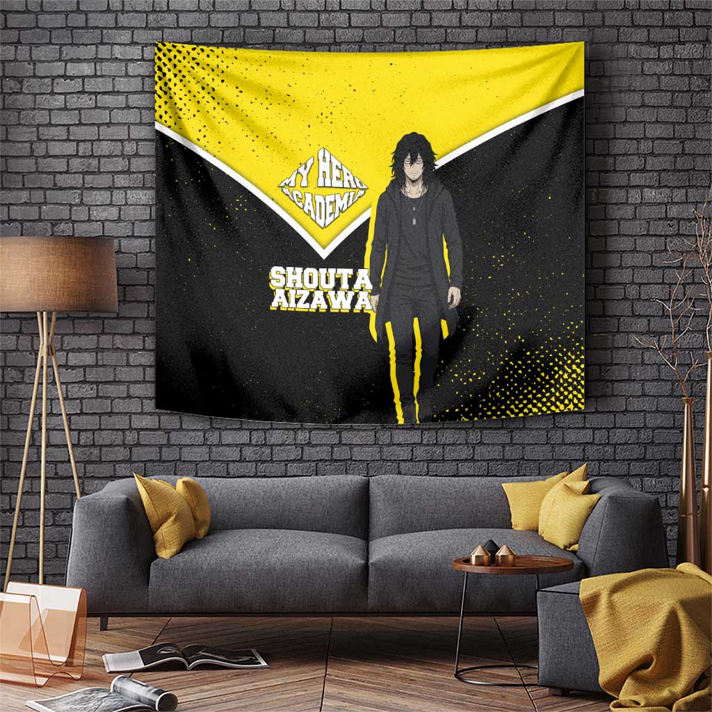 Shouta Aizawa My Hero Academia Tapestry Anime Grunge Splatter Graphic Style