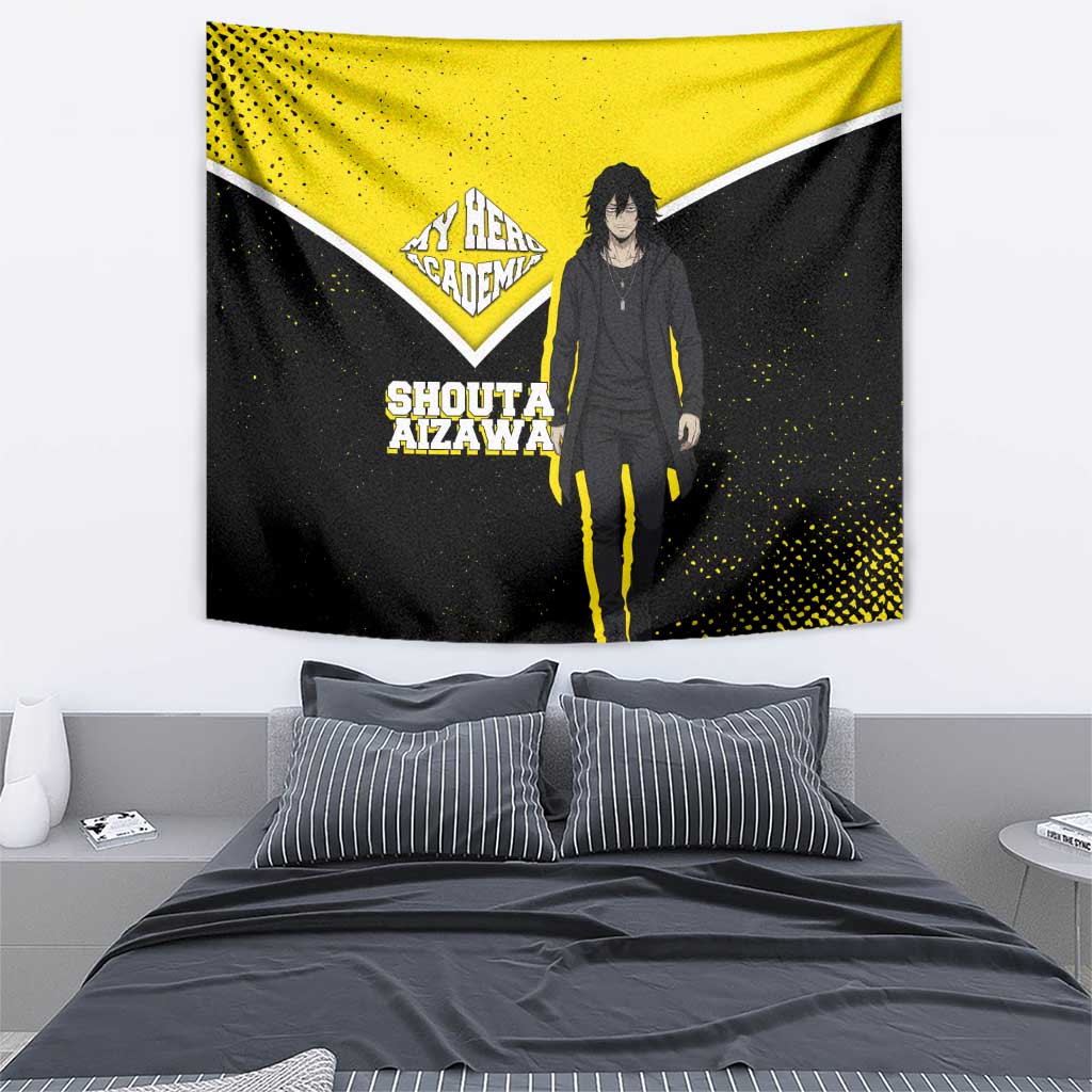Shouta Aizawa My Hero Academia Tapestry Anime Grunge Splatter Graphic Style
