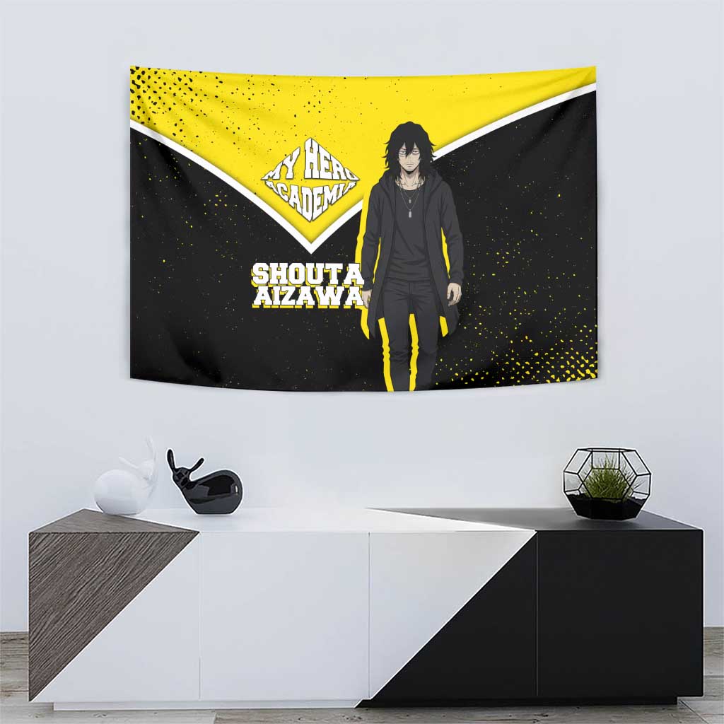 Shouta Aizawa My Hero Academia Tapestry Anime Grunge Splatter Graphic Style