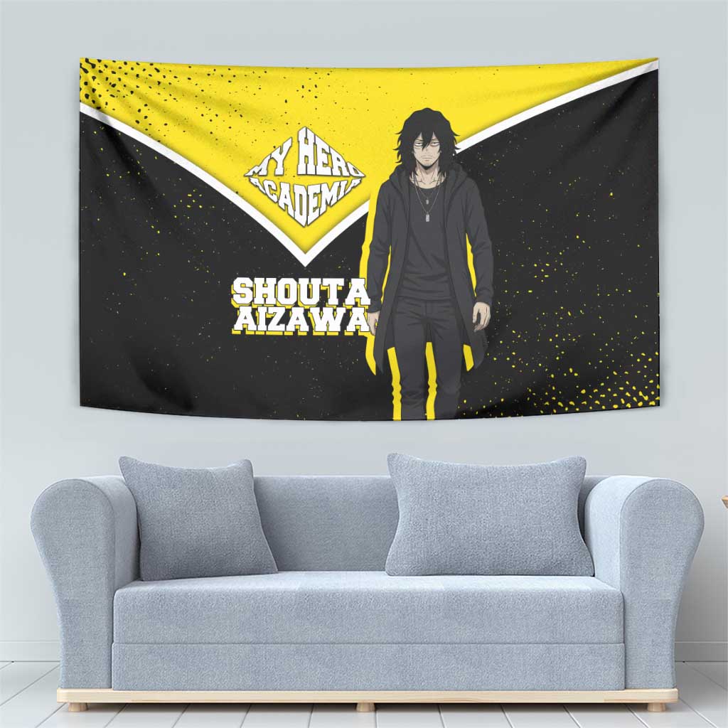 Shouta Aizawa My Hero Academia Tapestry Anime Grunge Splatter Graphic Style