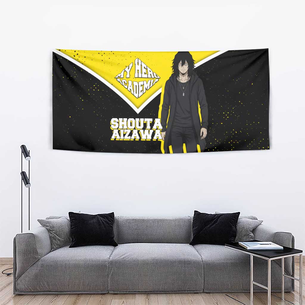 Shouta Aizawa My Hero Academia Tapestry Anime Grunge Splatter Graphic Style