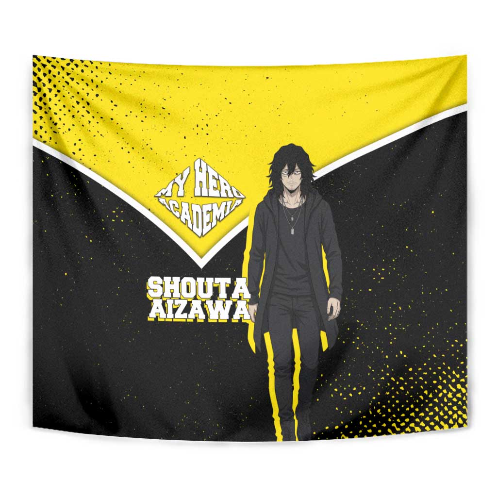 Shouta Aizawa My Hero Academia Tapestry Anime Grunge Splatter Graphic Style