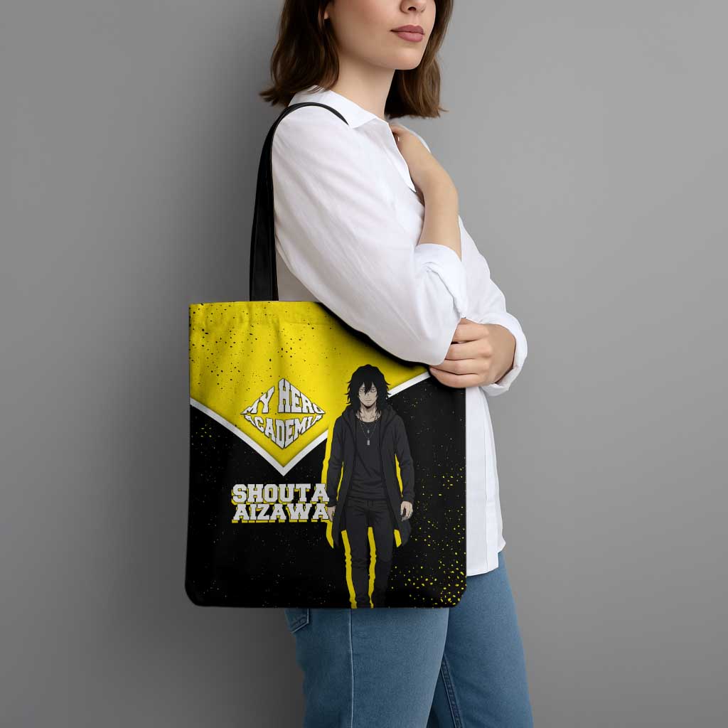 Shouta Aizawa My Hero Academia Tote Bag Anime Grunge Splatter Graphic Style