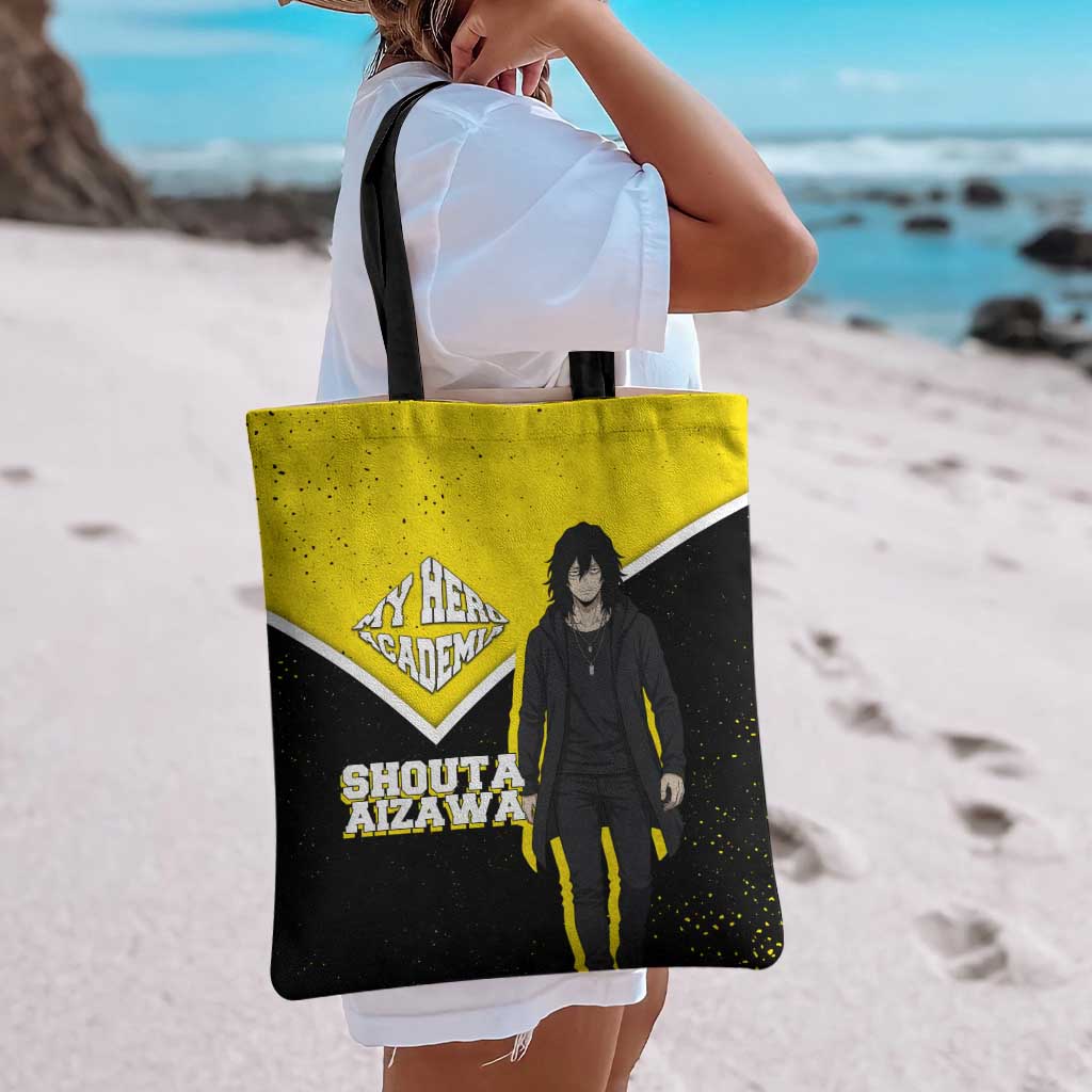 Shouta Aizawa My Hero Academia Tote Bag Anime Grunge Splatter Graphic Style