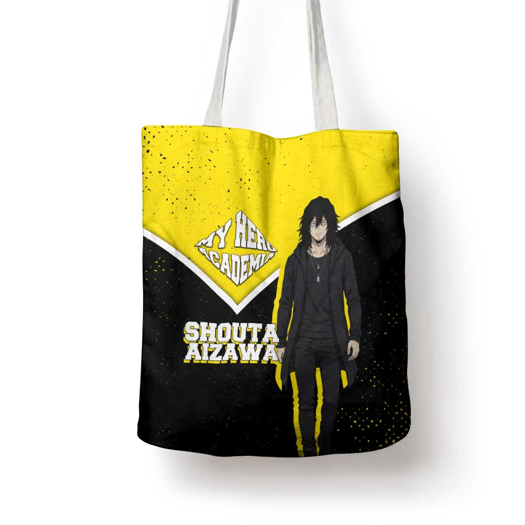 Shouta Aizawa My Hero Academia Tote Bag Anime Grunge Splatter Graphic Style