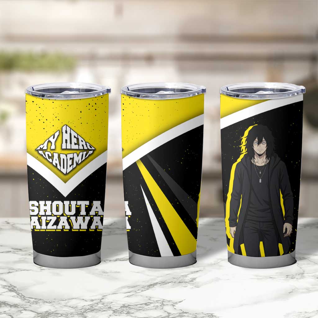Shouta Aizawa My Hero Academia Tumbler Cup Anime Grunge Splatter Graphic Style