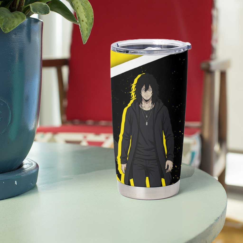 Shouta Aizawa My Hero Academia Tumbler Cup Anime Grunge Splatter Graphic Style