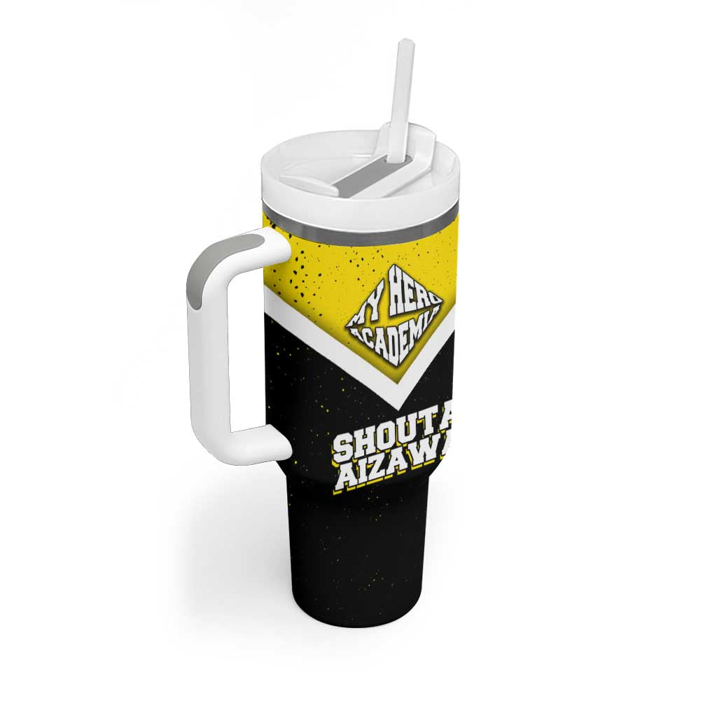Shouta Aizawa My Hero Academia Tumbler With Handle Anime Grunge Splatter Graphic Style