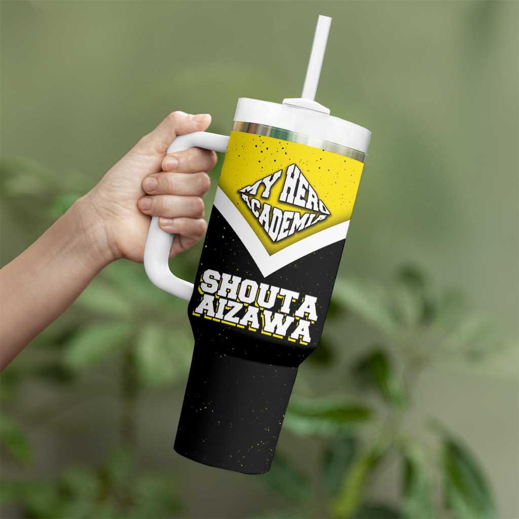 Shouta Aizawa My Hero Academia Tumbler With Handle Anime Grunge Splatter Graphic Style
