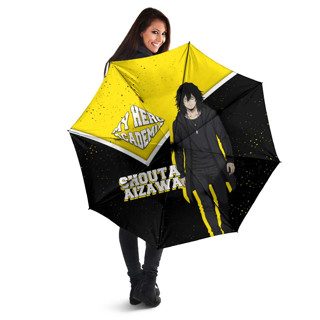 Shouta Aizawa My Hero Academia Umbrella Anime Grunge Splatter Graphic Style
