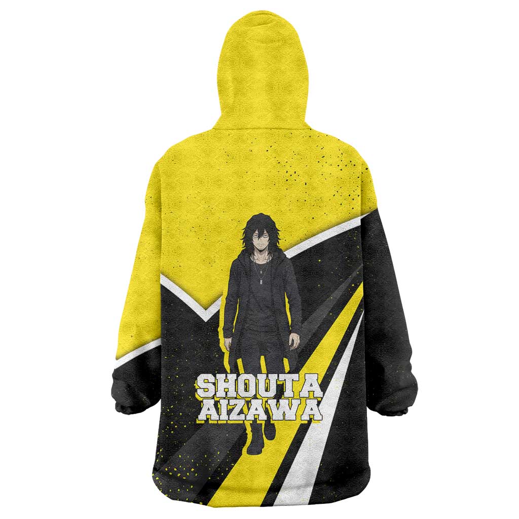 Shouta Aizawa My Hero Academia Wearable Blanket Hoodie Anime Grunge Splatter Graphic Style