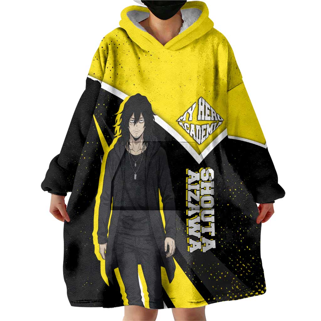 Shouta Aizawa My Hero Academia Wearable Blanket Hoodie Anime Grunge Splatter Graphic Style