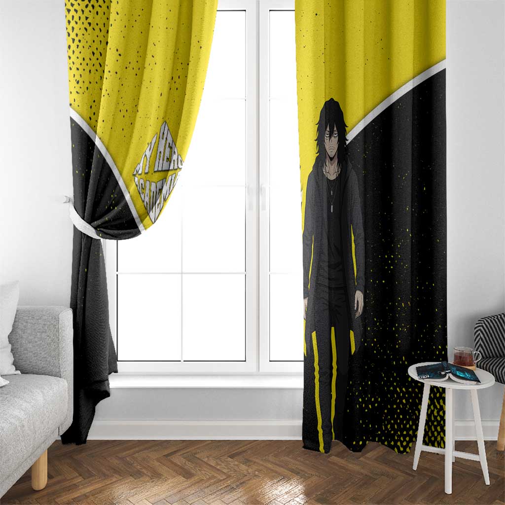 Shouta Aizawa My Hero Academia Window Curtain Anime Grunge Splatter Graphic Style