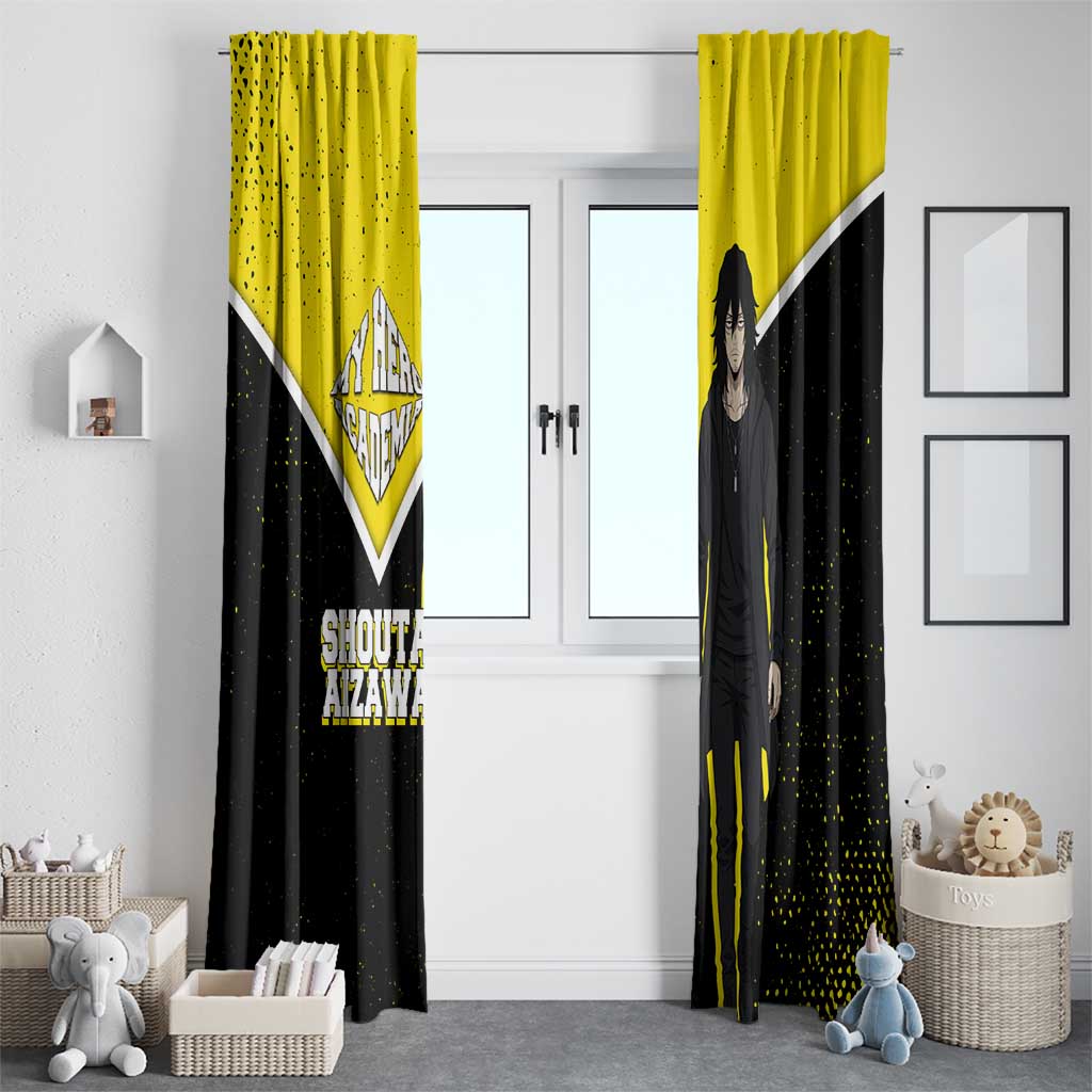 Shouta Aizawa My Hero Academia Window Curtain Anime Grunge Splatter Graphic Style