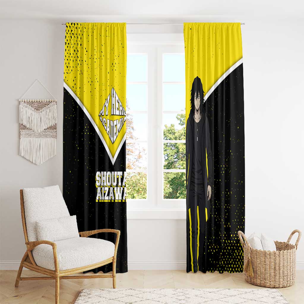 Shouta Aizawa My Hero Academia Window Curtain Anime Grunge Splatter Graphic Style