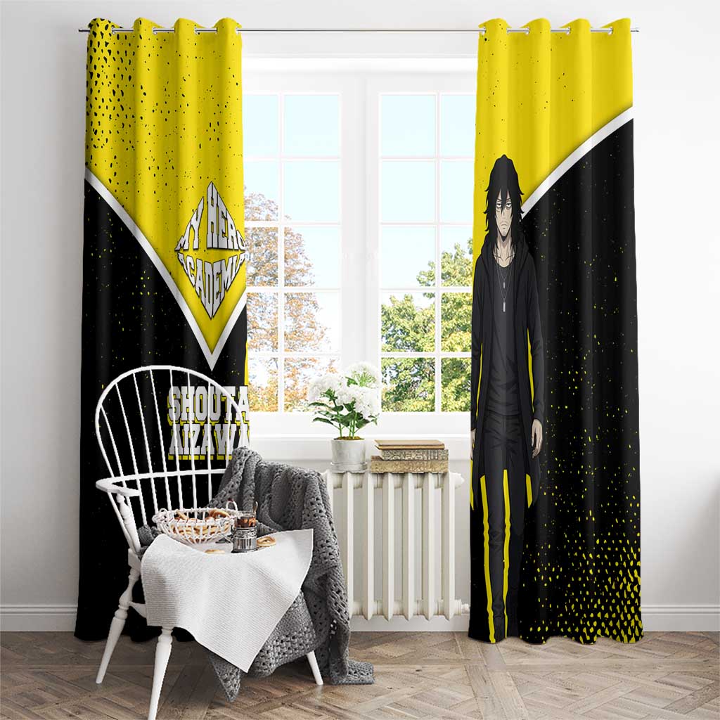 Shouta Aizawa My Hero Academia Window Curtain Anime Grunge Splatter Graphic Style
