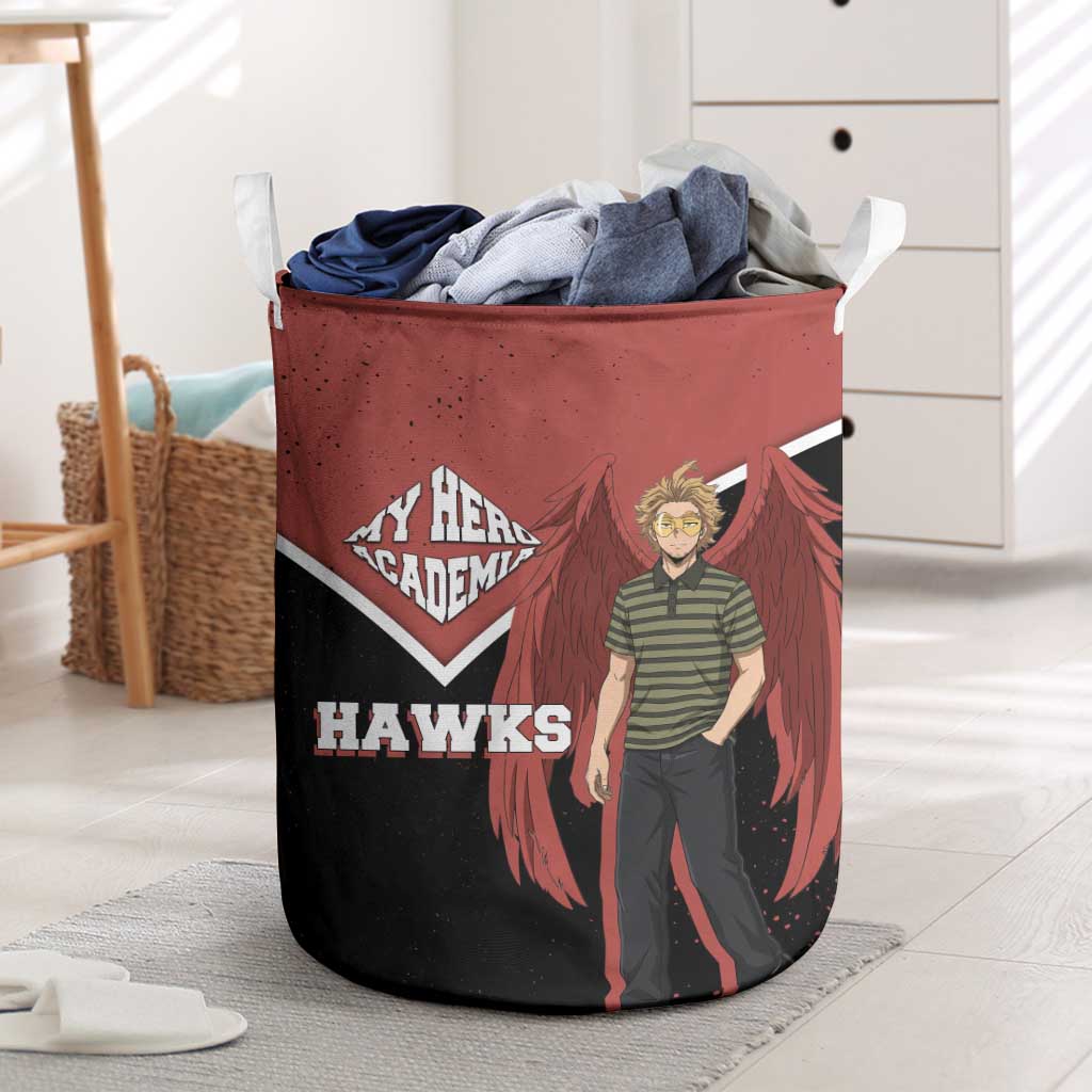 Hawks My Hero Academia Laundry Basket Anime Grunge Splatter Graphic Style