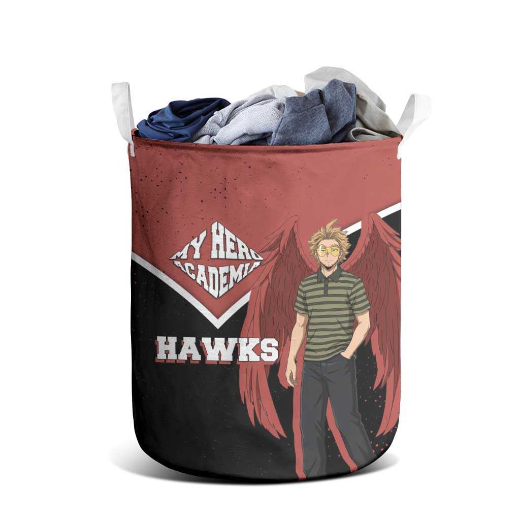 Hawks My Hero Academia Laundry Basket Anime Grunge Splatter Graphic Style