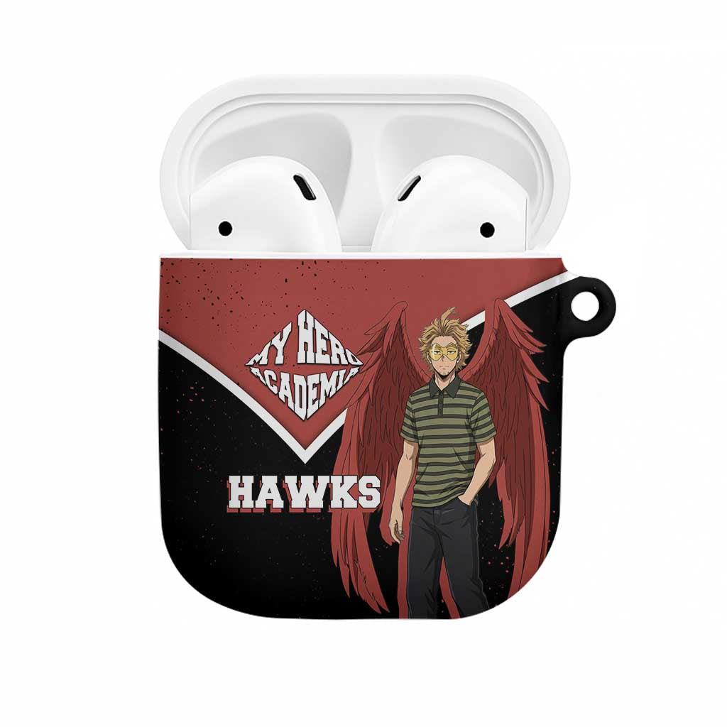 Hawks My Hero Academia AirPods Case Anime Grunge Splatter Graphic Style