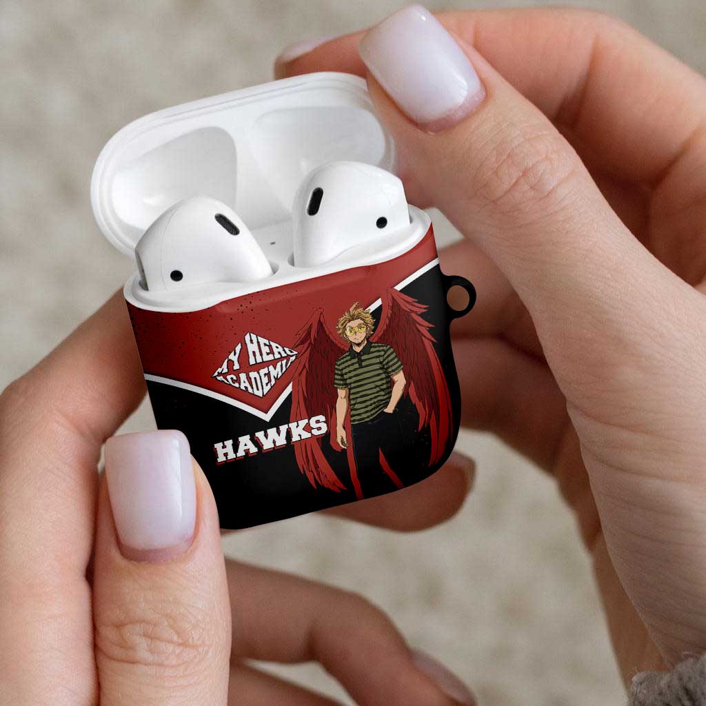 Hawks My Hero Academia AirPods Case Anime Grunge Splatter Graphic Style