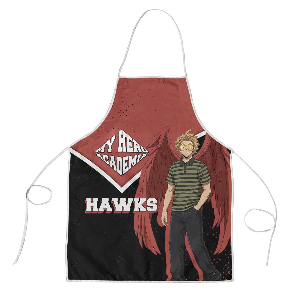 Hawks My Hero Academia Apron Anime Grunge Splatter Graphic Style