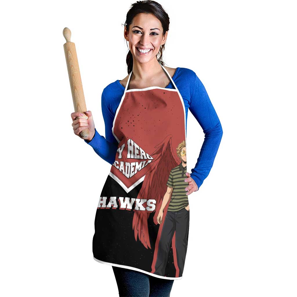 Hawks My Hero Academia Apron Anime Grunge Splatter Graphic Style