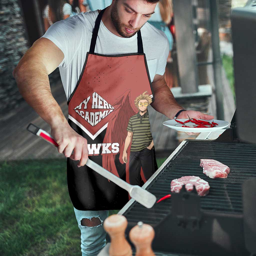 Hawks My Hero Academia Apron Anime Grunge Splatter Graphic Style