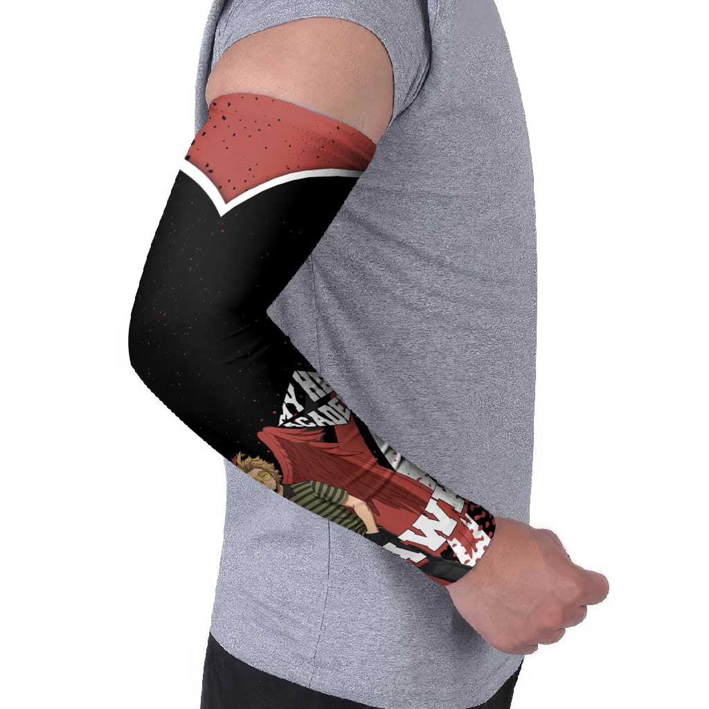 Hawks My Hero Academia Arm Sleeves Anime Grunge Splatter Graphic Style