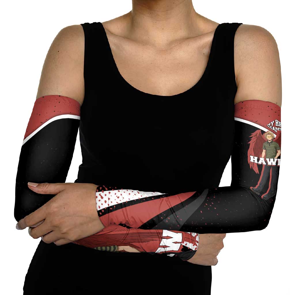 Hawks My Hero Academia Arm Sleeves Anime Grunge Splatter Graphic Style