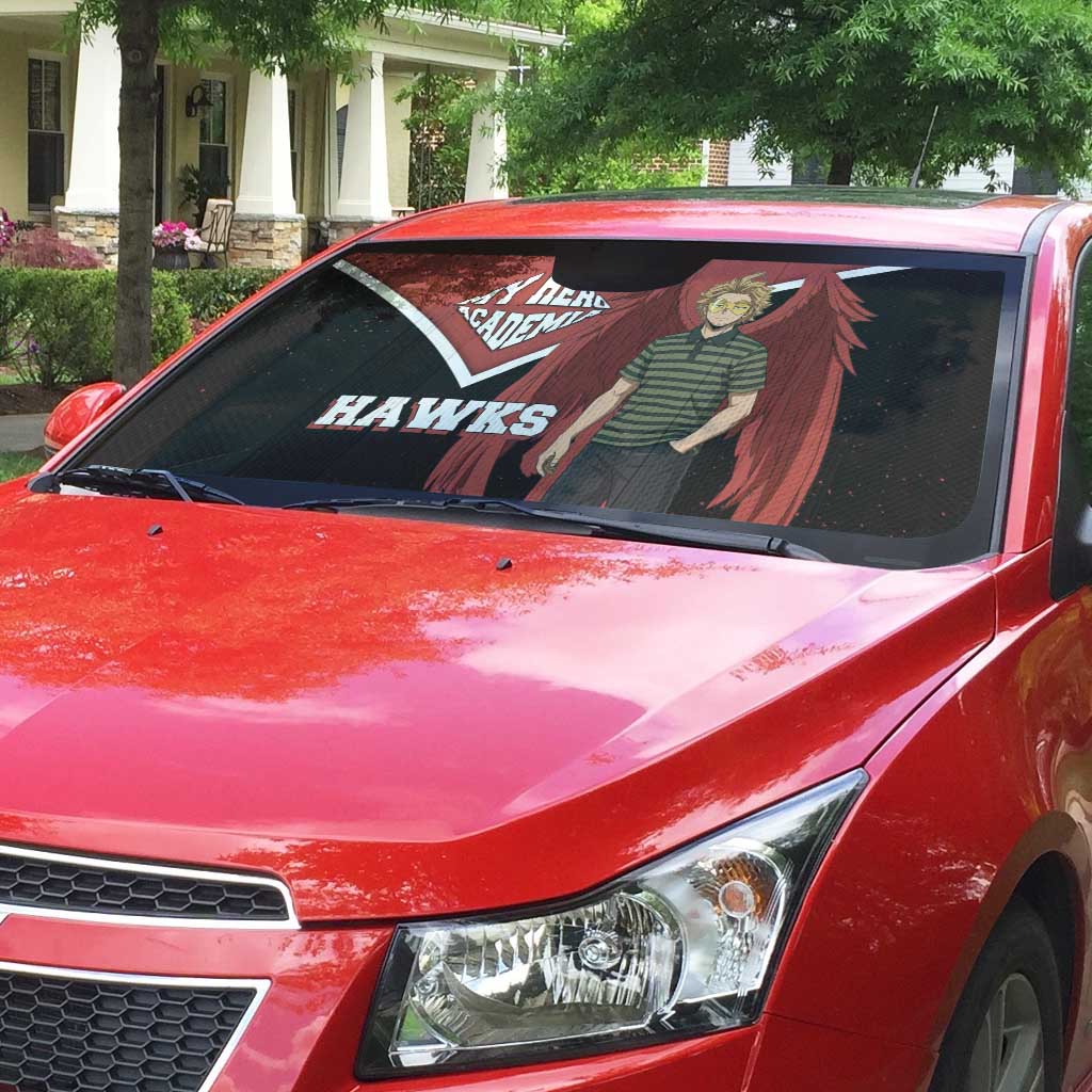 Hawks My Hero Academia Auto Sun Shade Anime Grunge Splatter Graphic Style