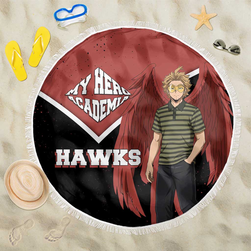 Hawks My Hero Academia Beach Blanket Anime Grunge Splatter Graphic Style