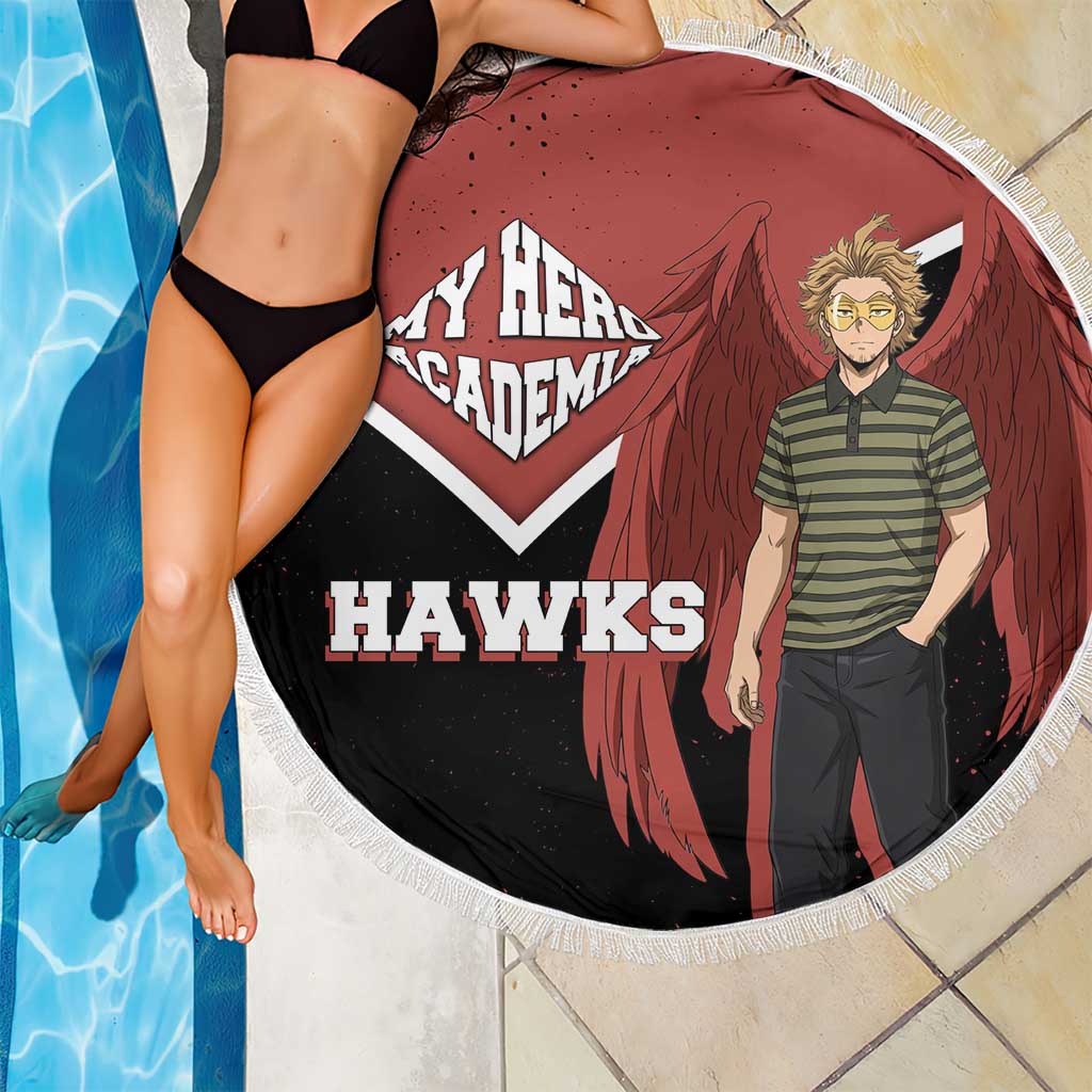 Hawks My Hero Academia Beach Blanket Anime Grunge Splatter Graphic Style