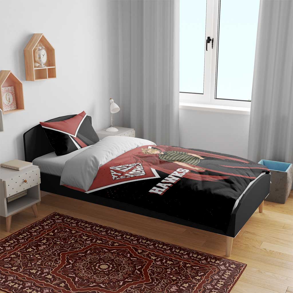 Hawks My Hero Academia Bedding Set Anime Grunge Splatter Graphic Style