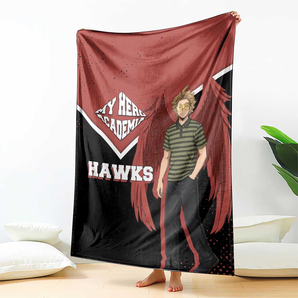 Hawks My Hero Academia Blanket Anime Grunge Splatter Graphic Style