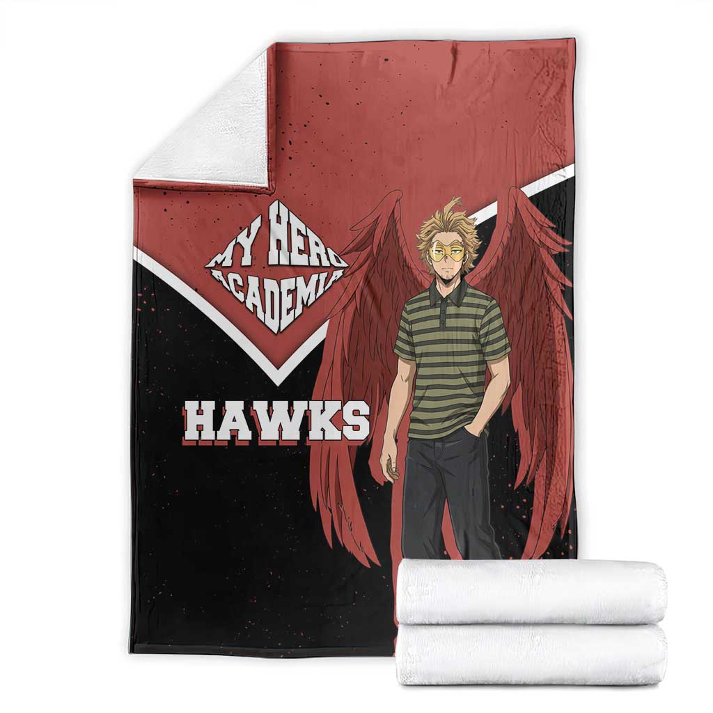 Hawks My Hero Academia Blanket Anime Grunge Splatter Graphic Style