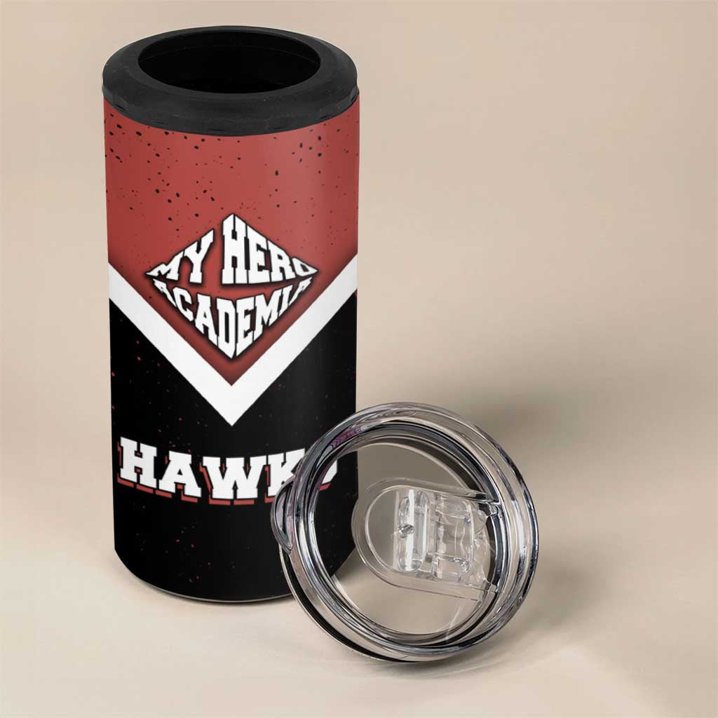 Hawks My Hero Academia 4 in 1 Can Cooler Tumbler Anime Grunge Splatter Graphic Style