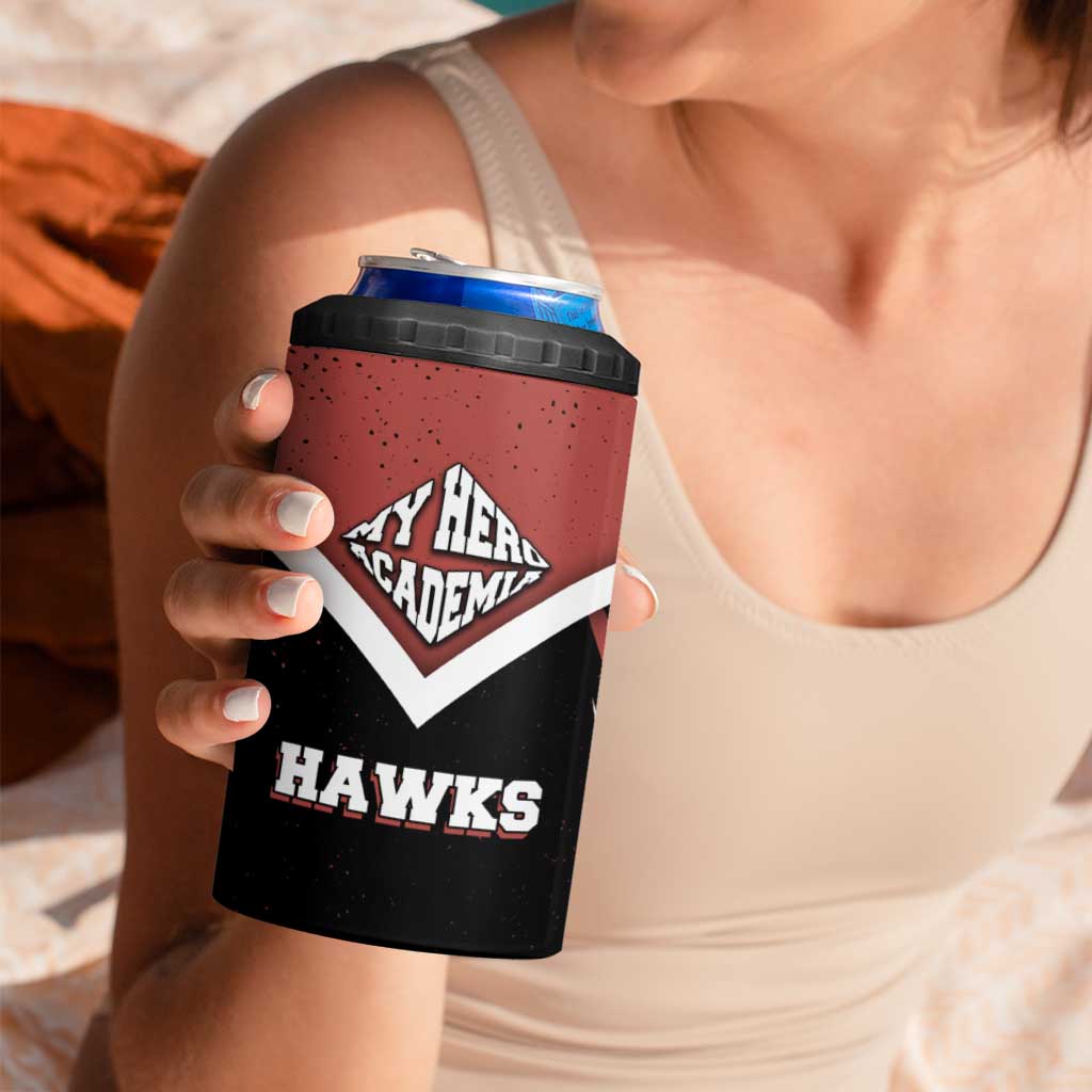 Hawks My Hero Academia 4 in 1 Can Cooler Tumbler Anime Grunge Splatter Graphic Style