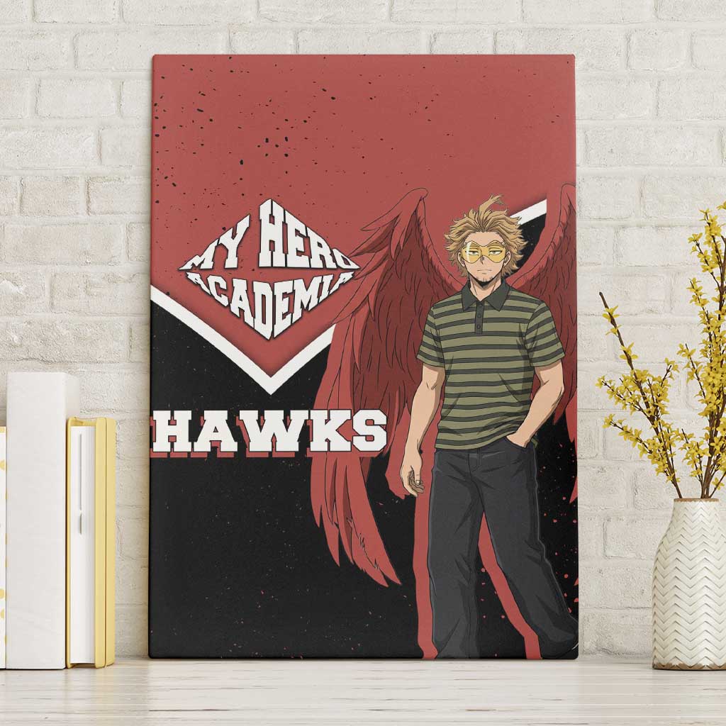 Hawks My Hero Academia Canvas Wall Art Anime Grunge Splatter Graphic Style