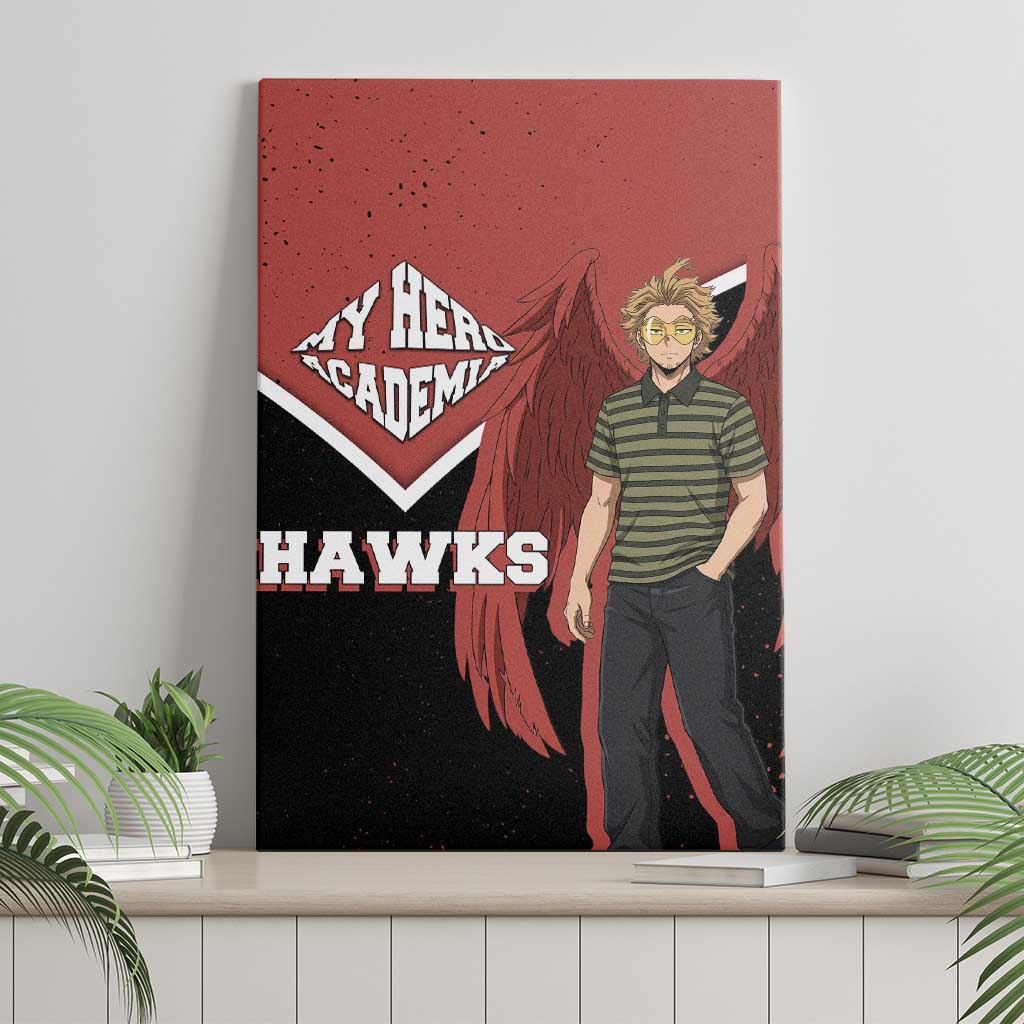 Hawks My Hero Academia Canvas Wall Art Anime Grunge Splatter Graphic Style